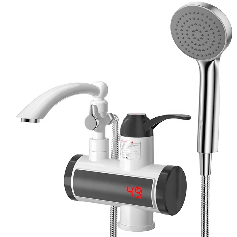 LED Digital Display 110V 3000W Instant Hot Water System Tankless Electric Hot Water Heater Faucet With Brass Core