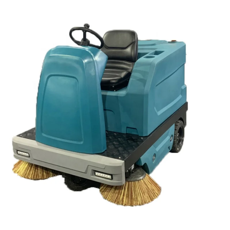 Cheap electric road sweeper machine rotary broom brush sweeper ride on commercial street sweepers truck