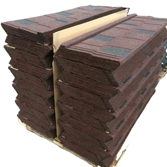 Good price China Factory whosale high quality Stone Coated Roof 0.35mm bond Tile Roofs Metal Stone Colored