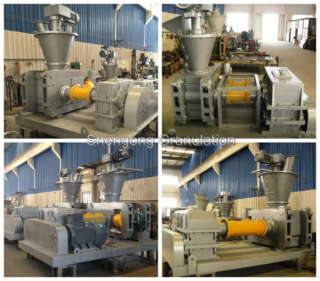 Industrial chemical mineral inorganic fertilizer powder auger pre-compress double roller compacting briquet machine manufacturer