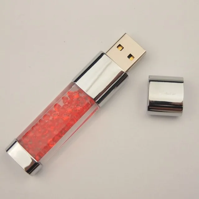 
Crystal LED light Pen drive 4GB 8GB 16GB 32GB gadget USB pendrive 64GB Custom USB Flash Drive usb2.0 PenDrive memory Stick 