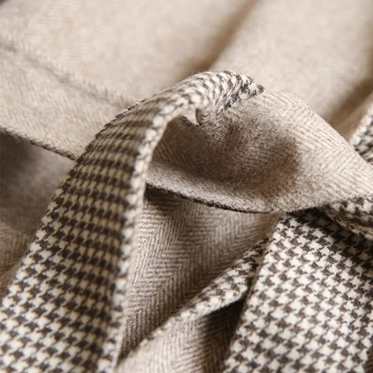 New Fashion Female Wholesale OEM Mid Length Alpaca Winter Wool Coat  for Women