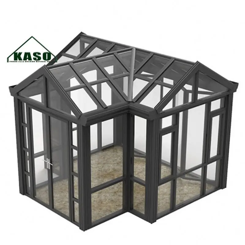 Veranda New High Profile Free Standing Insulated Glass Sunroom Veranda Roof Panels Flat Sun Room