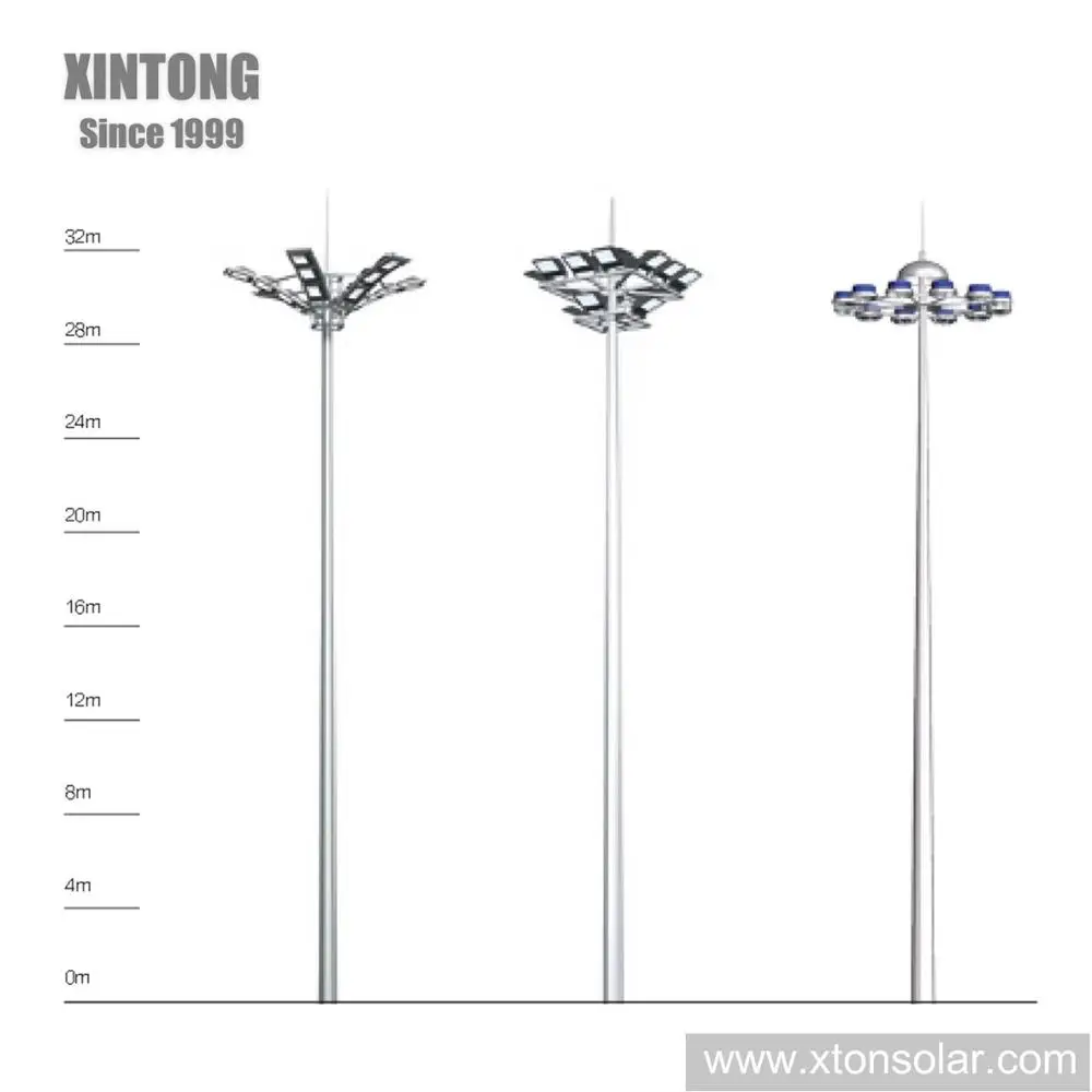 25m 30m bajaj telescope led high mast street lighting pole price list