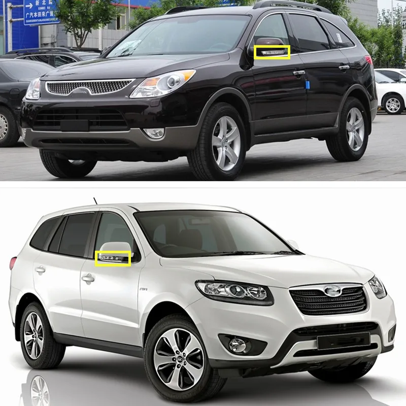 Rearview mirror Turn Signal Side mirror LED Flasher Light OEM:87613 3J000 For Hyundai Santa Fe 2010-2012 Veracruz Left side LH