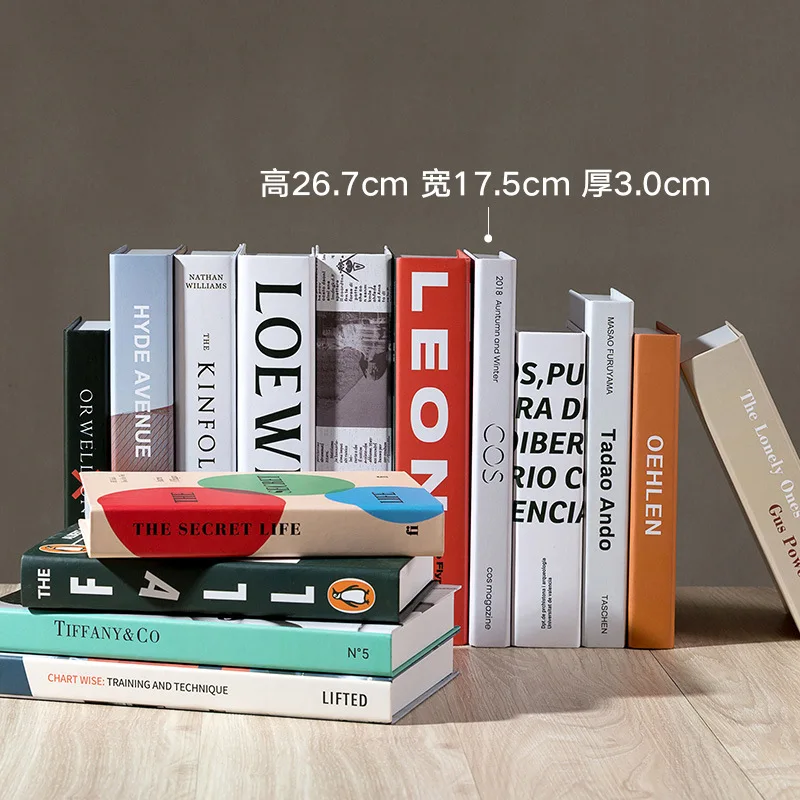 Nordic Minimalist English Photography Magazine Props Imitation Decorations Fake Books Home Furnishings Model Rooms