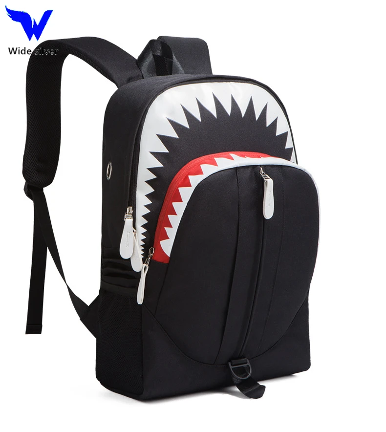 WISI  Themed backpacks sturdy and good quality Shark Mouth Back Pack Used for spray-ground