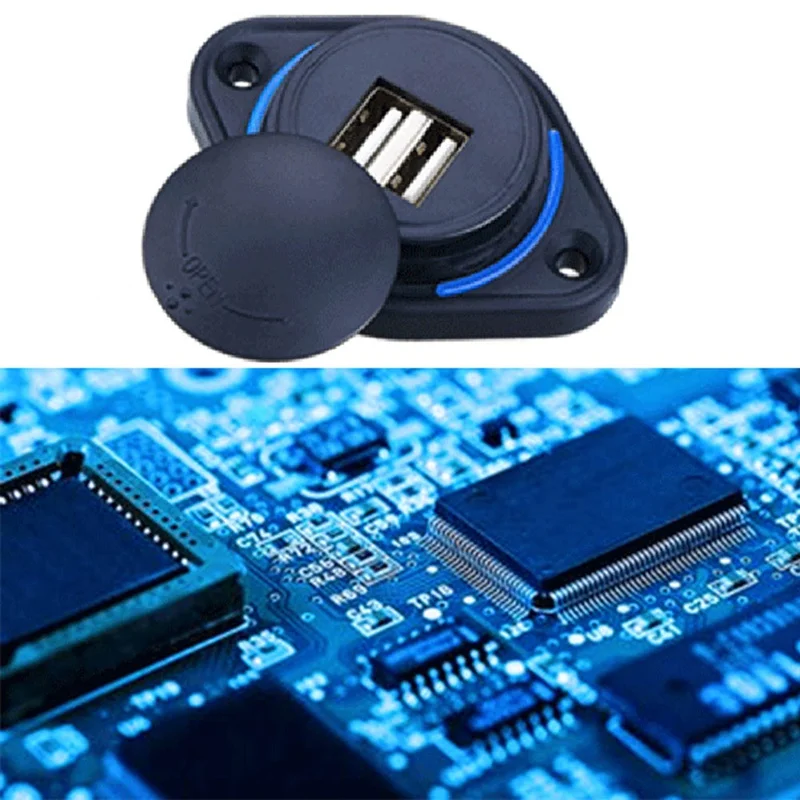 12V/24V 3.1A Car Dual USB Port Charger Power Adapter Waterproof LED Twin Socket Mobile Phone Charging Outlet Auto Accessories