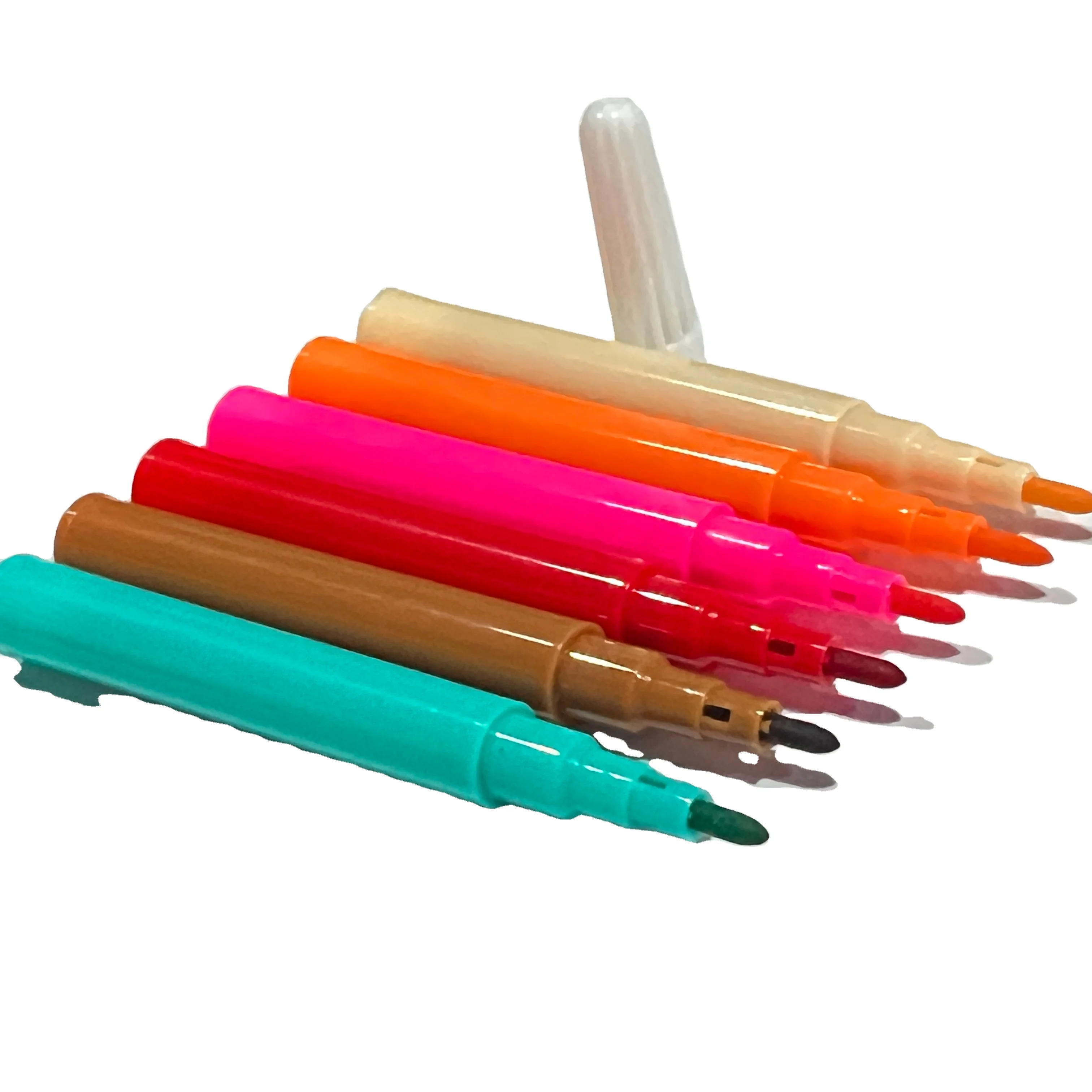 2023 creative fancy non-toxic lipstick shaped multi colored highlighter marker pen for writing advertising promotion gifts