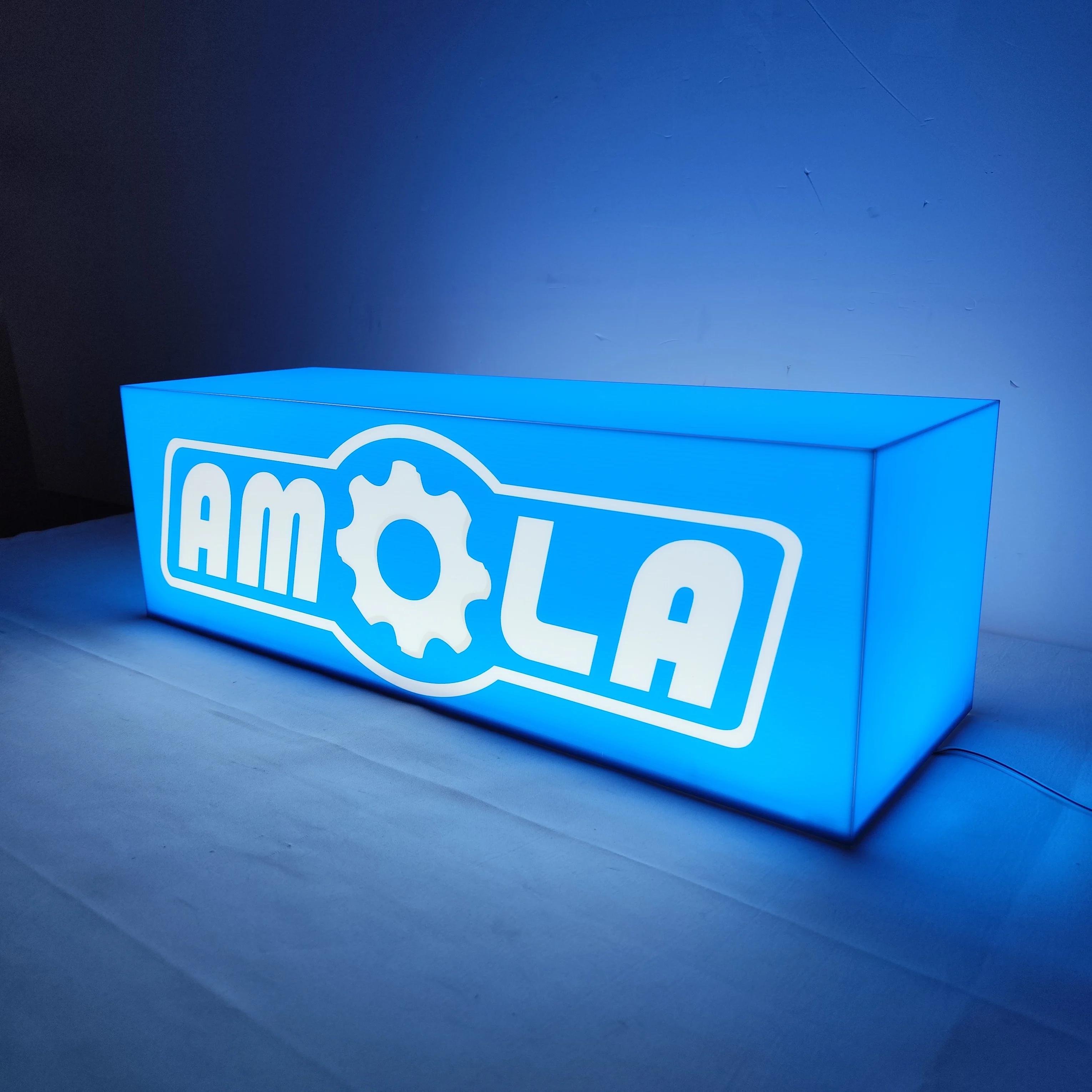 Business Signa Indoor & Outdoor Colorful Crystal Acrylic LED Lightbox Sign Rectangle Shape Ins Style