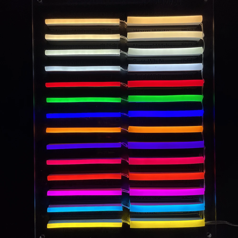 Flexible 24V 12Vwarm white cold white red green blue yellow orange purple pink ice blue Multicolor custom neon light