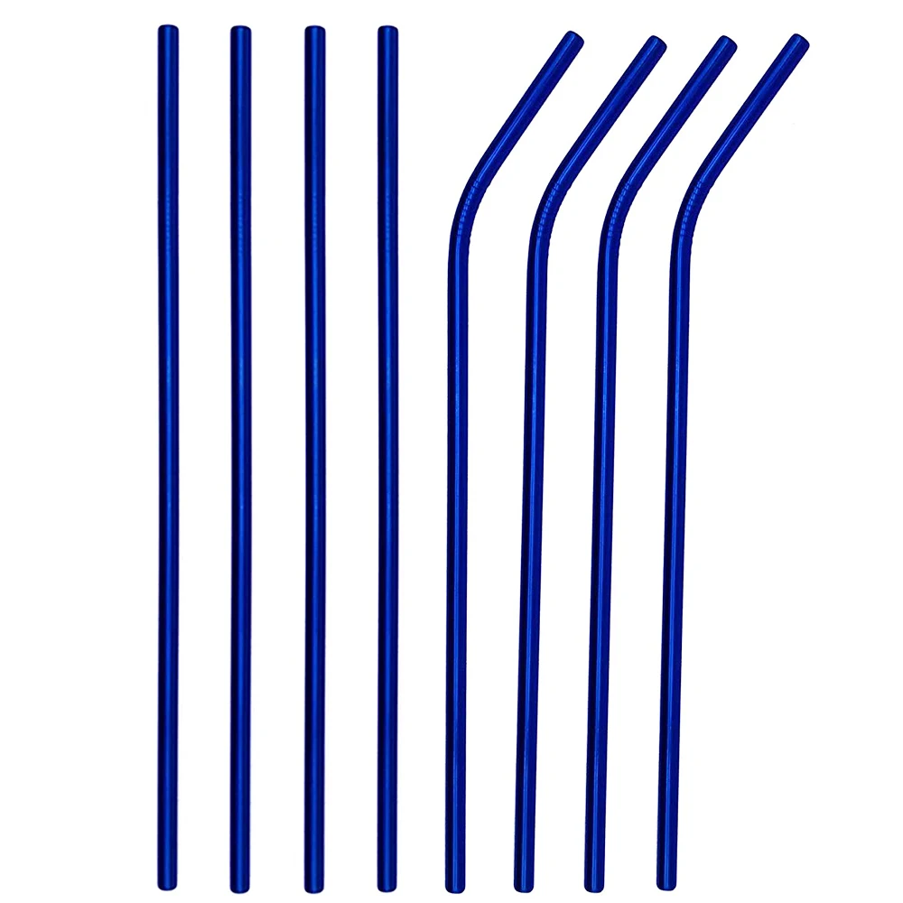 Eco-friendly vintage embossed stainless steel straw set