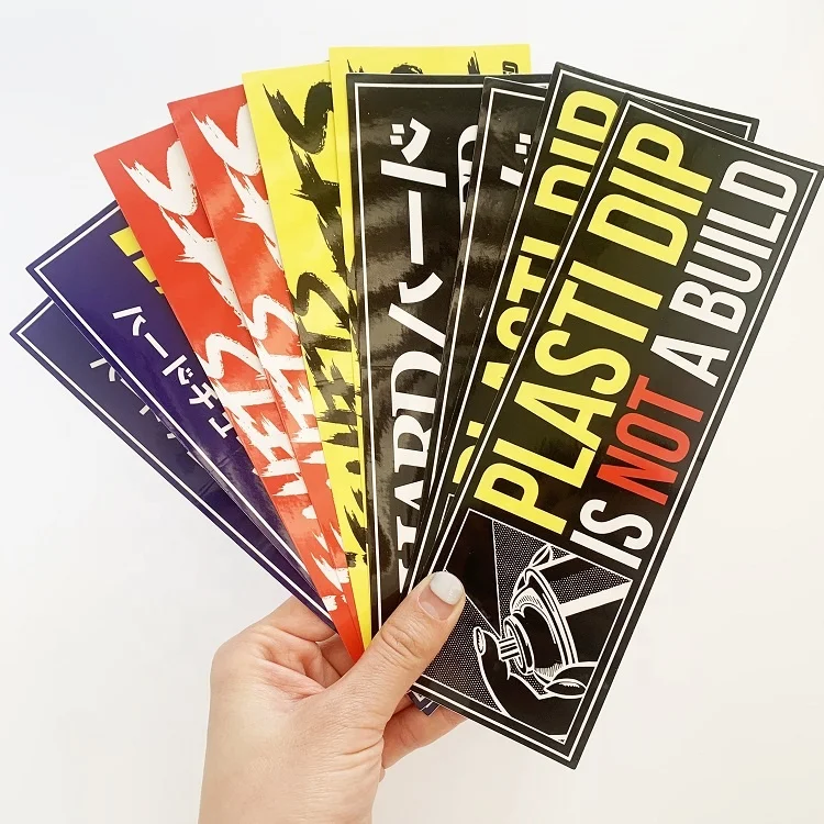 Top Material Quality UV Resistance Blue Waterproof Outdoor Car Bumper Stickers Custom Stickers For Car