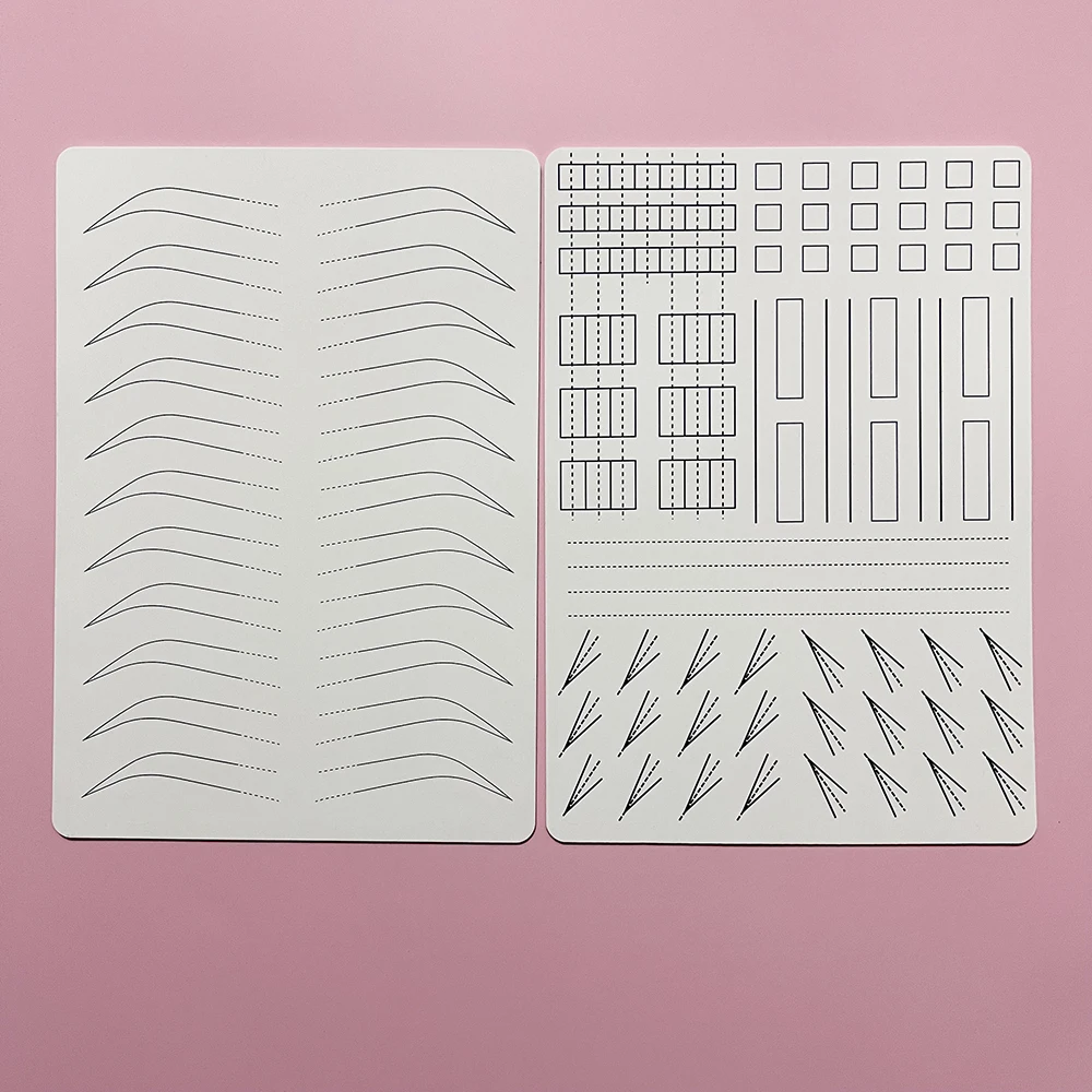OEM Hot Sale Microblading Supplies Silicone Eyebrows Practice Skin PMU Practice Sheet for Permanent Makeup Course