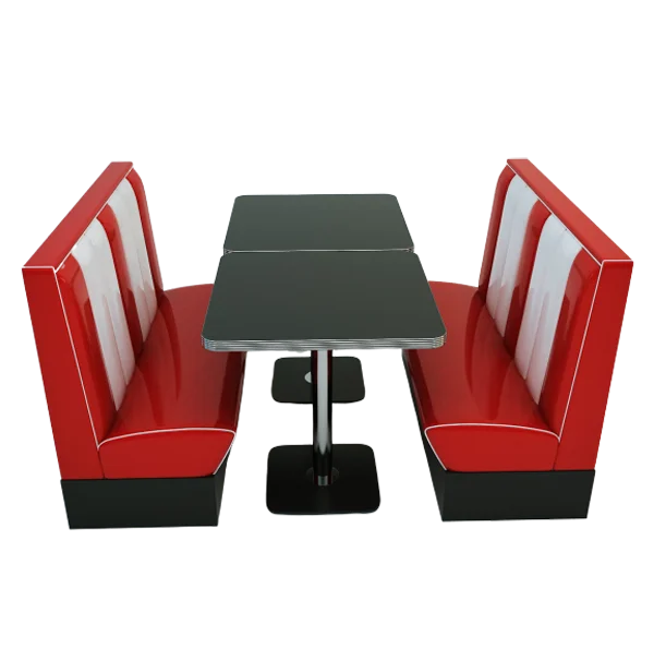 
American Style Retro Diner Booths Hollywood 2 Seater Diner Booth dining furniture booth 