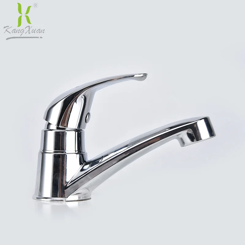 Modern plastic chrome  basin faucet with hot and cold mixer