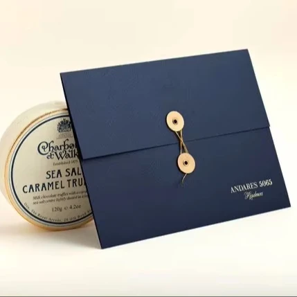 Recyclable Pearl Paper Packaging Envelopes Blank String Tie Kraft Wallet Envelope for Business or Gift Use