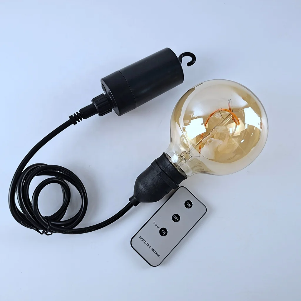Customized Battery operated AC plug decoration hanging pendant LED lamps with timer