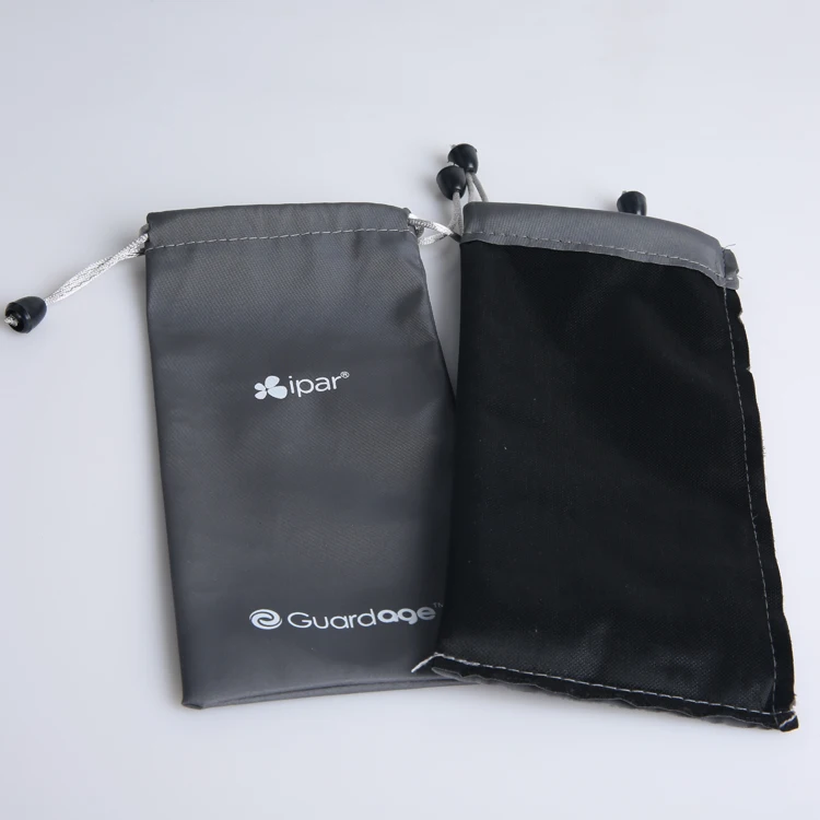 Custom cheap waterproof PU leather material small phone power bank bag mini drawstring pu pouch bag waterproof bag