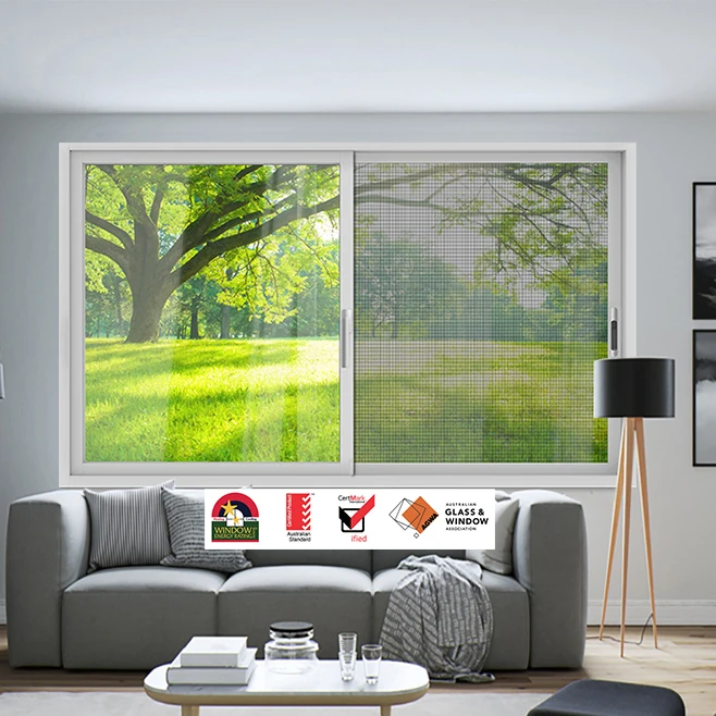 As2047 Australia Standard Custom Aluminium Glass Windows Australia Standard Aluminium Windows with Screen
