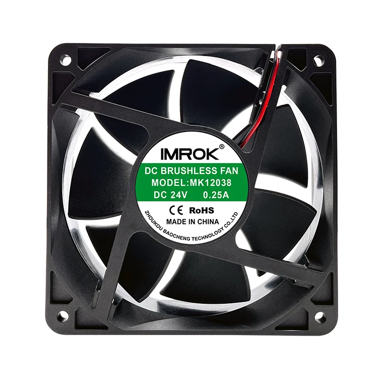 120X120X38MM PTB 0.60A  IMROK DC24V Square Cooling Fan for Industrial