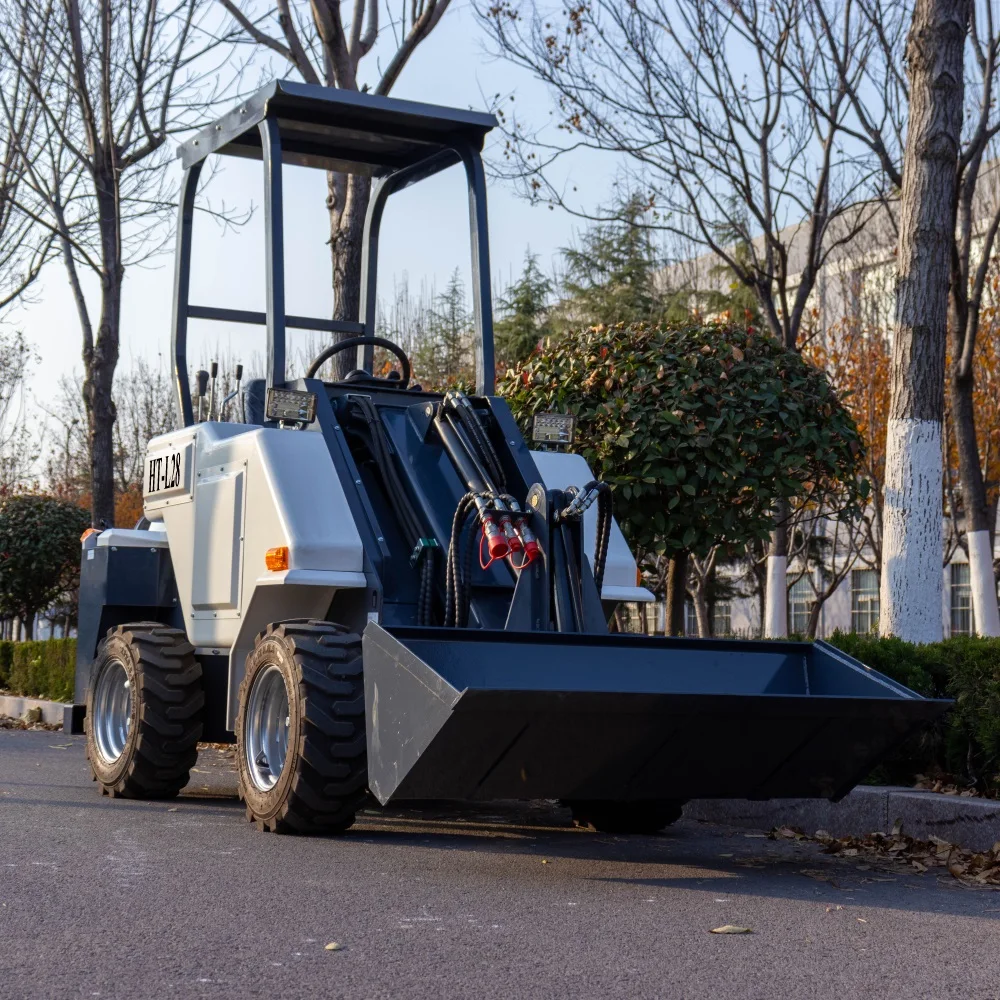 700kg 1000kg 1500kg mini truck wheel skid street loader with attachments Diesel Engine Front Loader With Forks