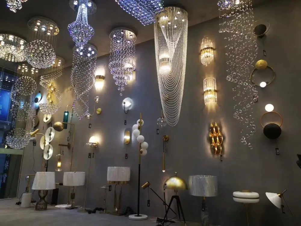 Modern ceiling crystal chandelier led fiber optic chandelier dining room lighting chandelier