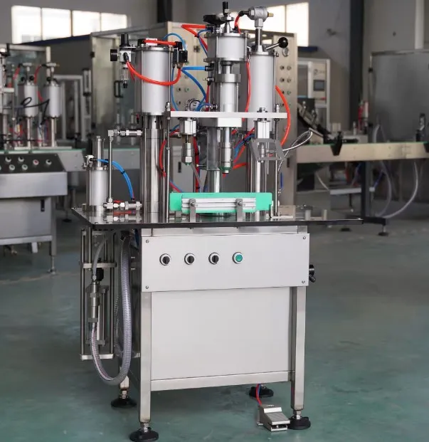 Semi-automatic Oxygen Gas Fresh Air spray paint cans aerosol filling machine