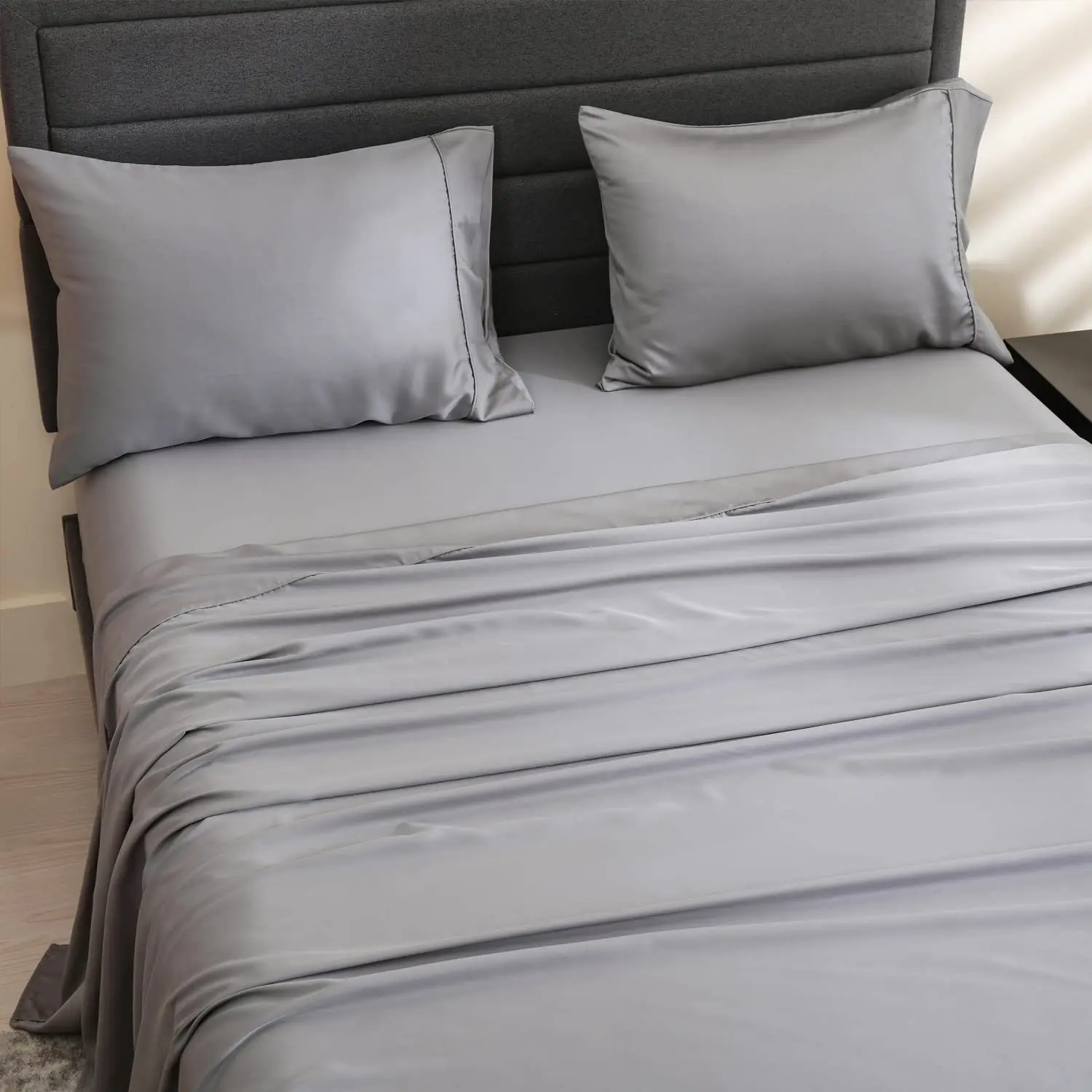 Wholesale Lyocell Bamboo Luxury Customized Bedding Set Color 100% Bamboo Bed Sheets deep pockets