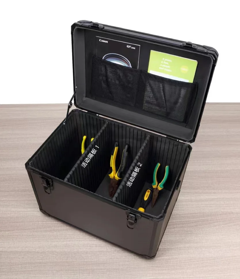 Factory supply high quality carring case hard shell storage suitcase tool case with DIY foam,divider and shoulder girdle