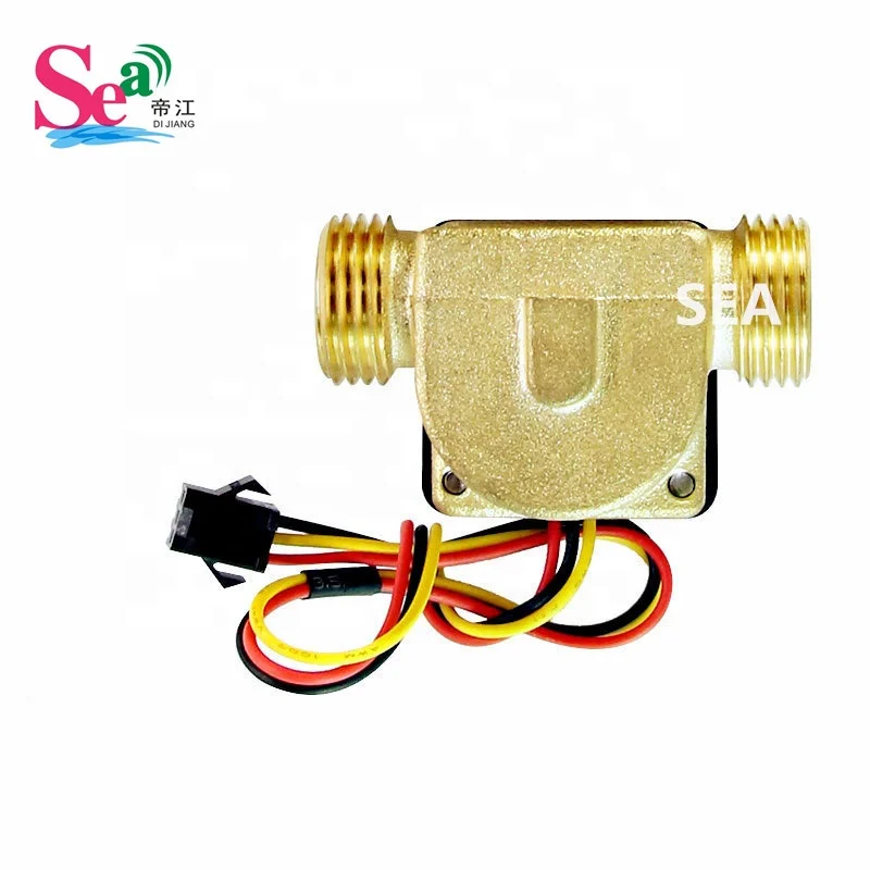 SEA YF-B13 DN15 Male Male Thread Brass Turbine Flow Sensor Industrial Liquid Flow Measurement Sensor