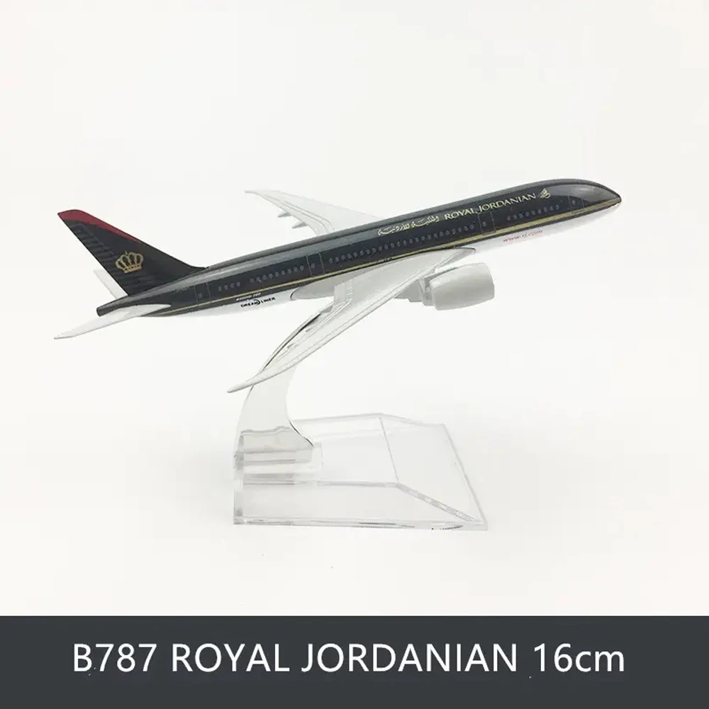 16cm Jordan Metal16CM B787 Airplane Model 1:400 Diecast Royal Jordanian hot selling Aircraft For Collecting Gift customizable