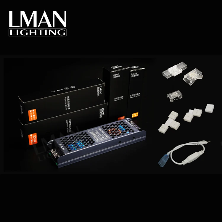 Rope Light Accessories Connector Wire Contact Pin AC Power Supply Cord 220V 110V LED Strip Light Driver