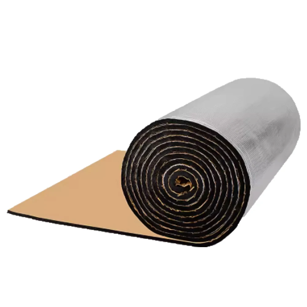 Funas Low Thermal Conductivity Nitrile Rubber Foam Insulation Sheet Roll with aluminum foil