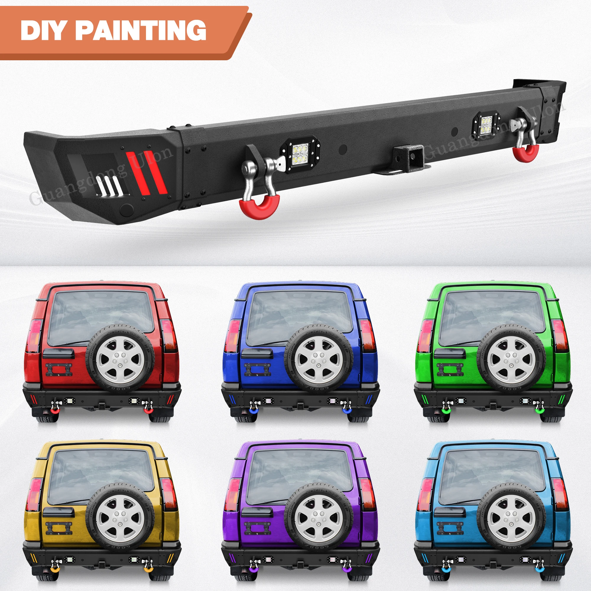 High Quality OEM Off-Road Rear Bumper Fit 1999-2004 Land Rover Discovery 2 Rock Crawler Bumper Equipped car accessories