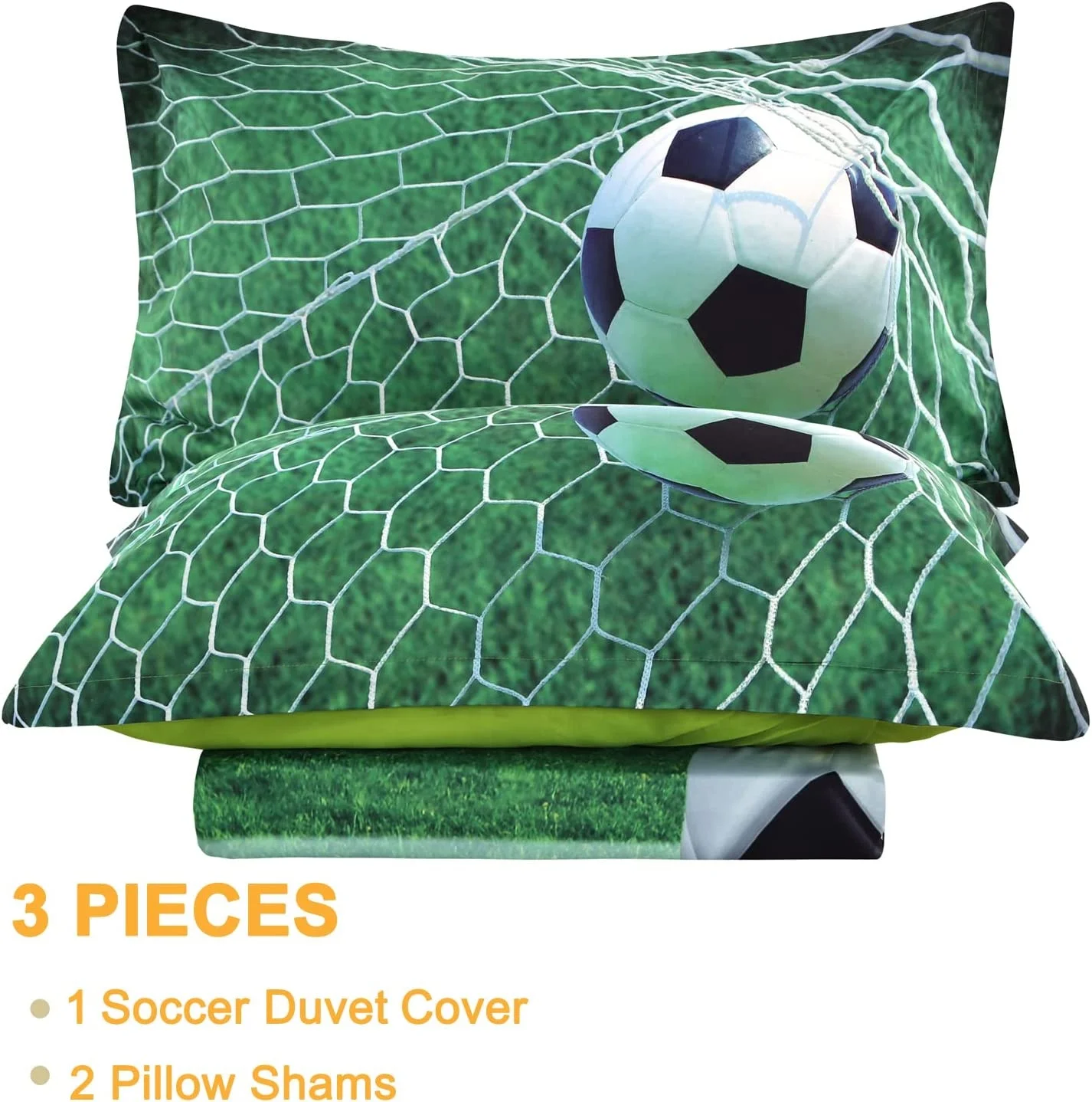 Sport Bedding Set for Girls Boys Children Kids Football Comforter Cover Sports Theme Games Duvet Cover Set