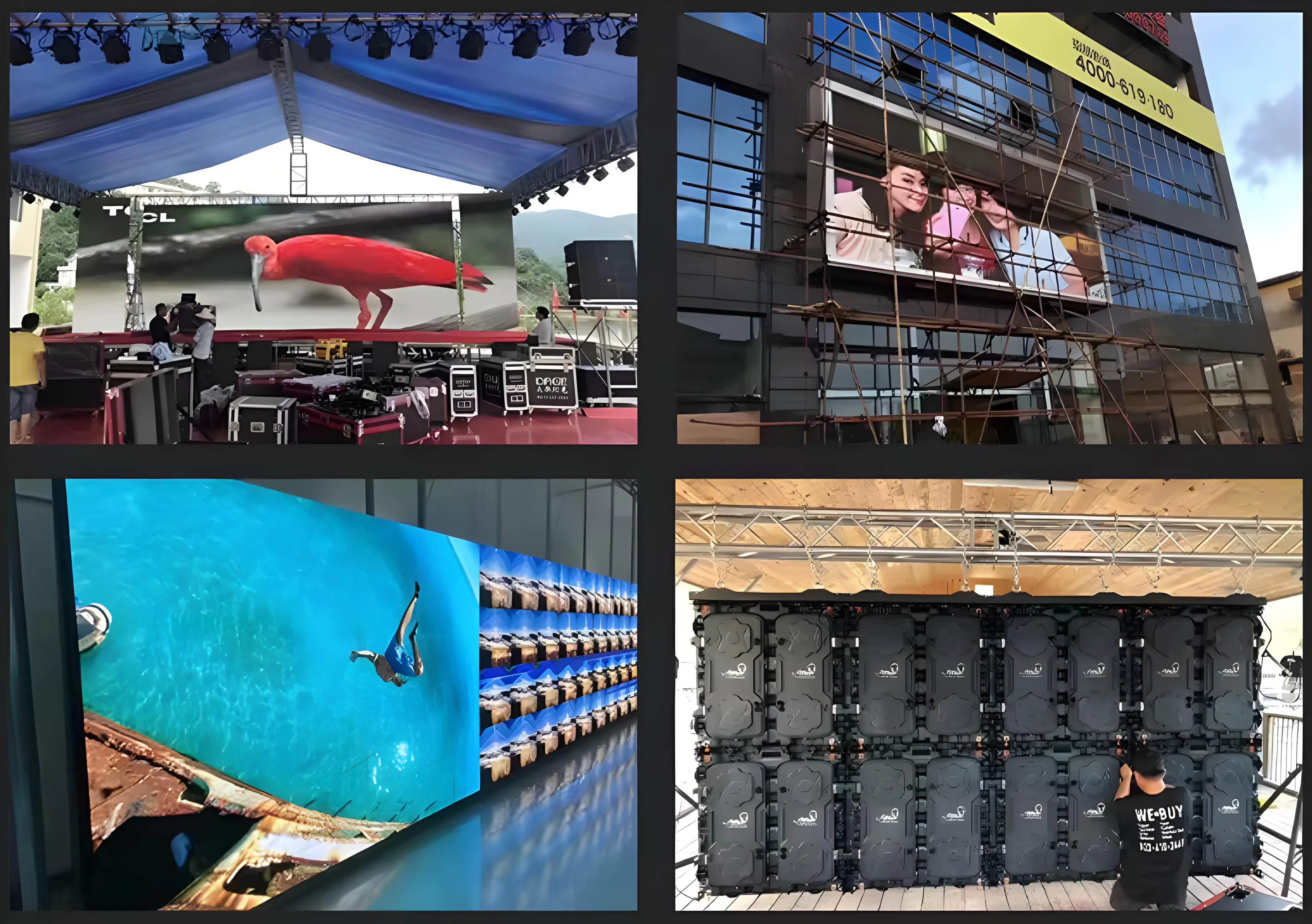 3840hz high definition exteriores fast shipping video wall refresh frequency 3840Hz light weight outdoor led advertising screen