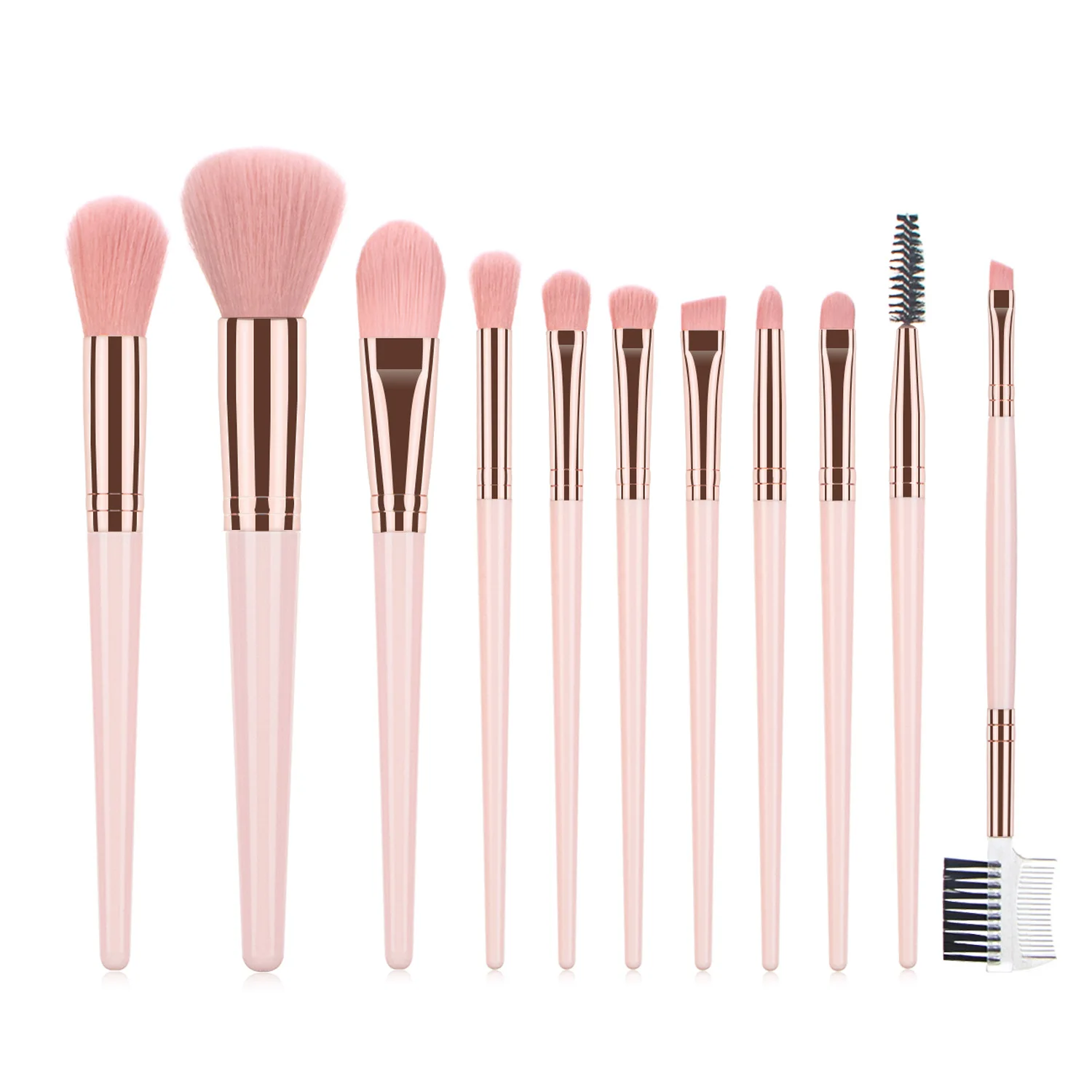 wholesale price Cost-effective makeup brushes Plastic handle makeup products