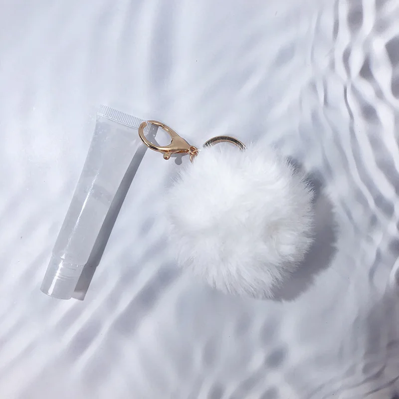 Private Label Fruit Moisturising Clear Lip Gloss Transparent Tube Base Mini Keychain Tubes Lip Gloss Moist