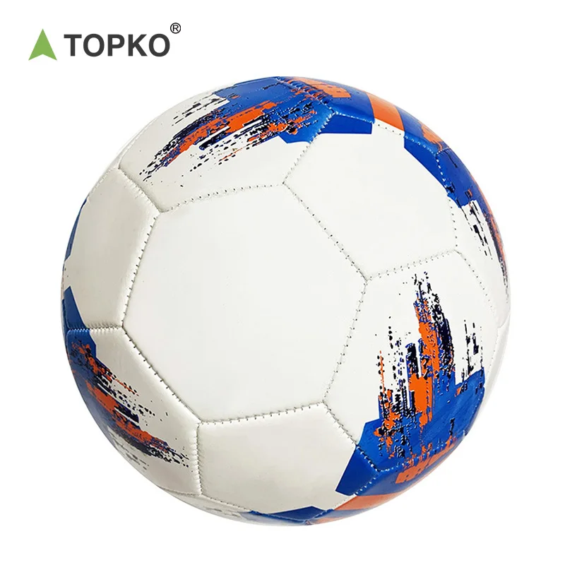 TOPKO Outdoor custom Soccer Ball size 5  size 4 Teen And Adult Use PVC PU Soccer Football Ball