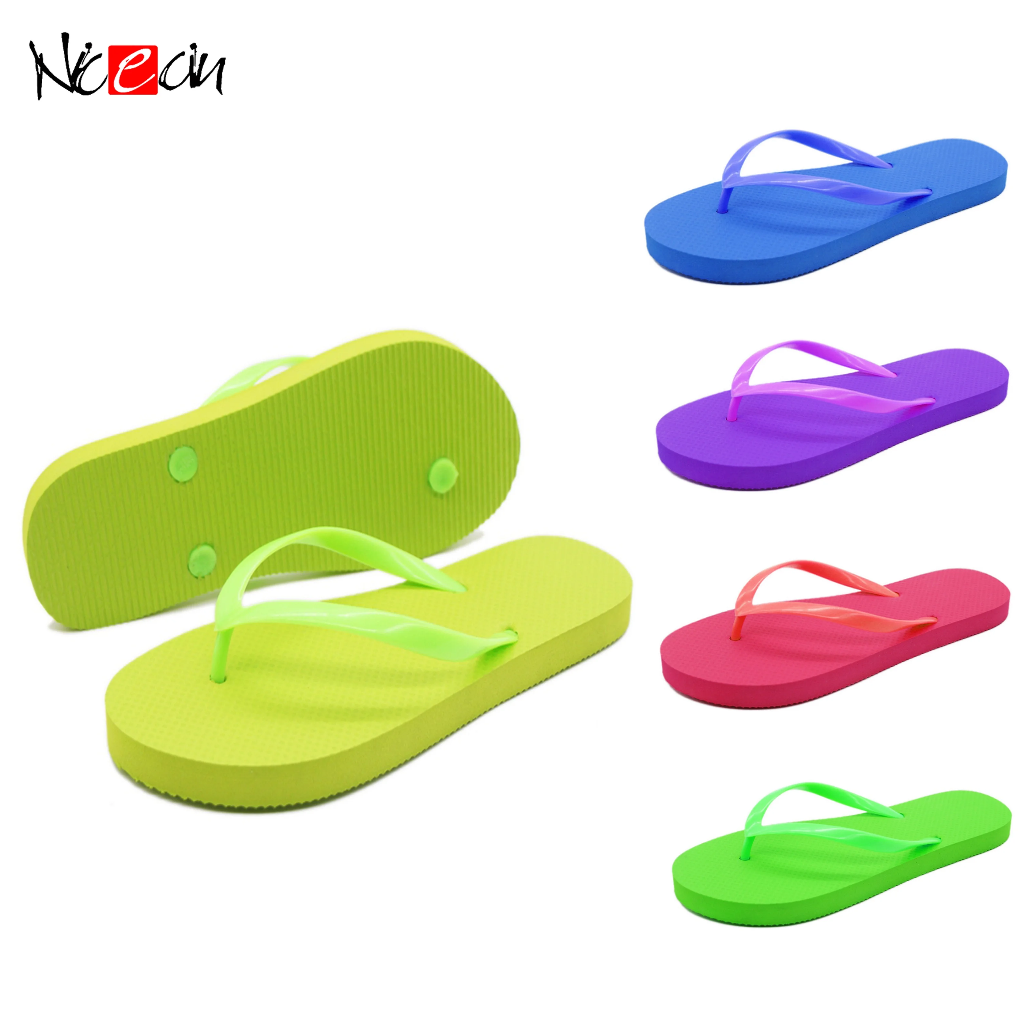 Простые цветные летние пляжные шлепанцы унисекс по оптовой цене дешевые женские тапочки Oem для женщин