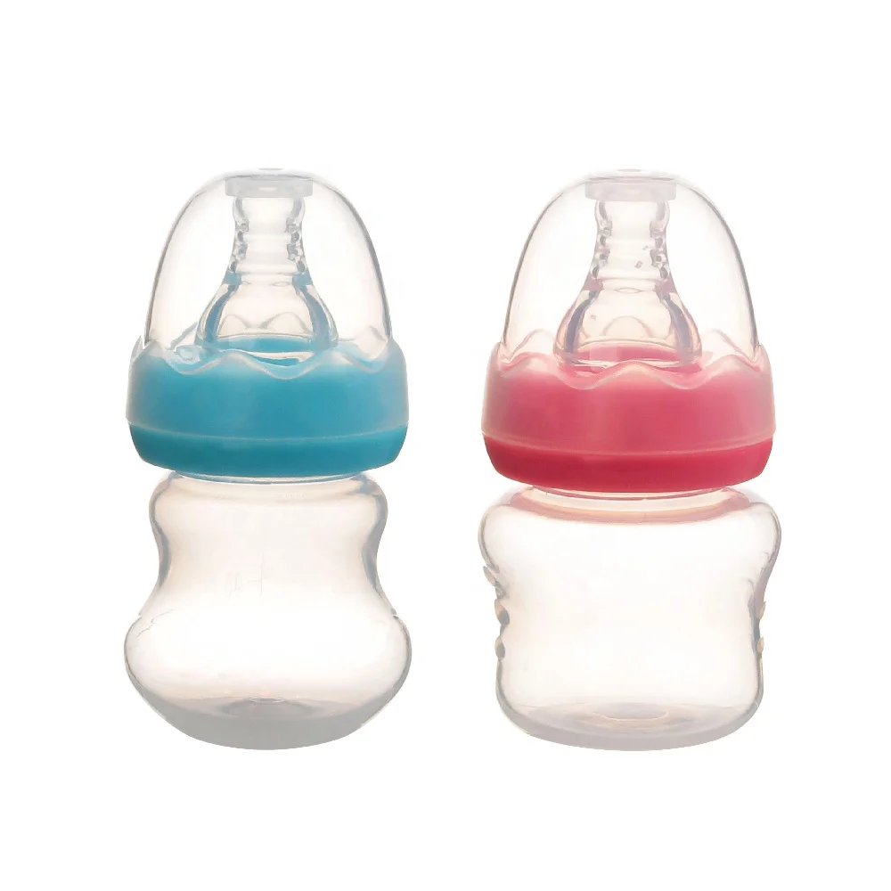 High Quality 2oz BPA Free Cute Plastic Newborn Disposable Baby Feeding Bottle With Silicone Nipple