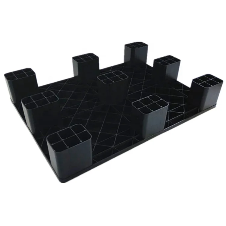 Manufacturer Stackable Single Faced Nine Legs Heavy Duty Pallet Plastic Tray Wholesale