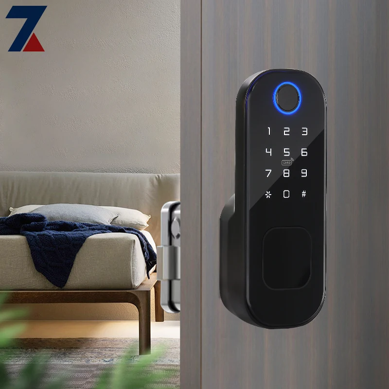 
American colour High security Apartment style wifi module sup fin smart pin code lock 