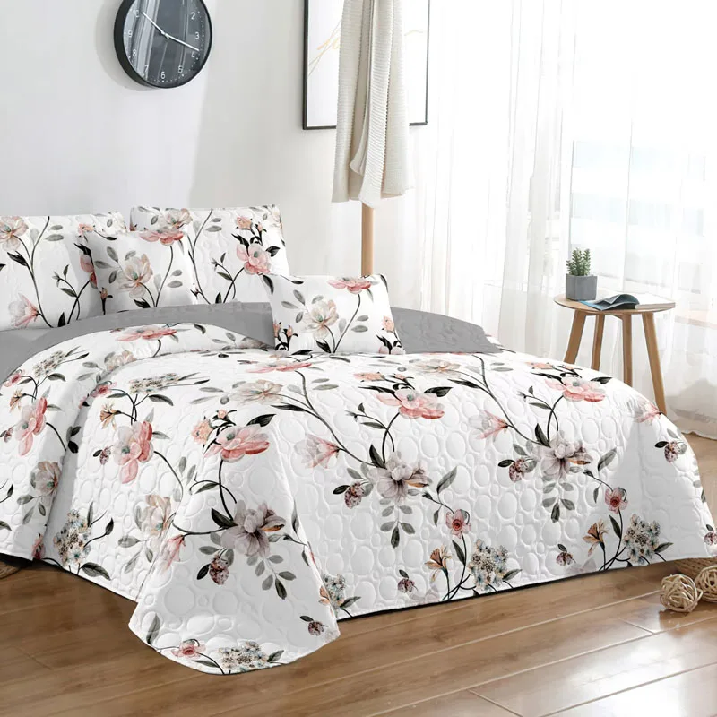 Оптовая продажа модный дизайнерский ультразвуковой мягкий комплект одеял покрывало из 3 предметов для домашнего