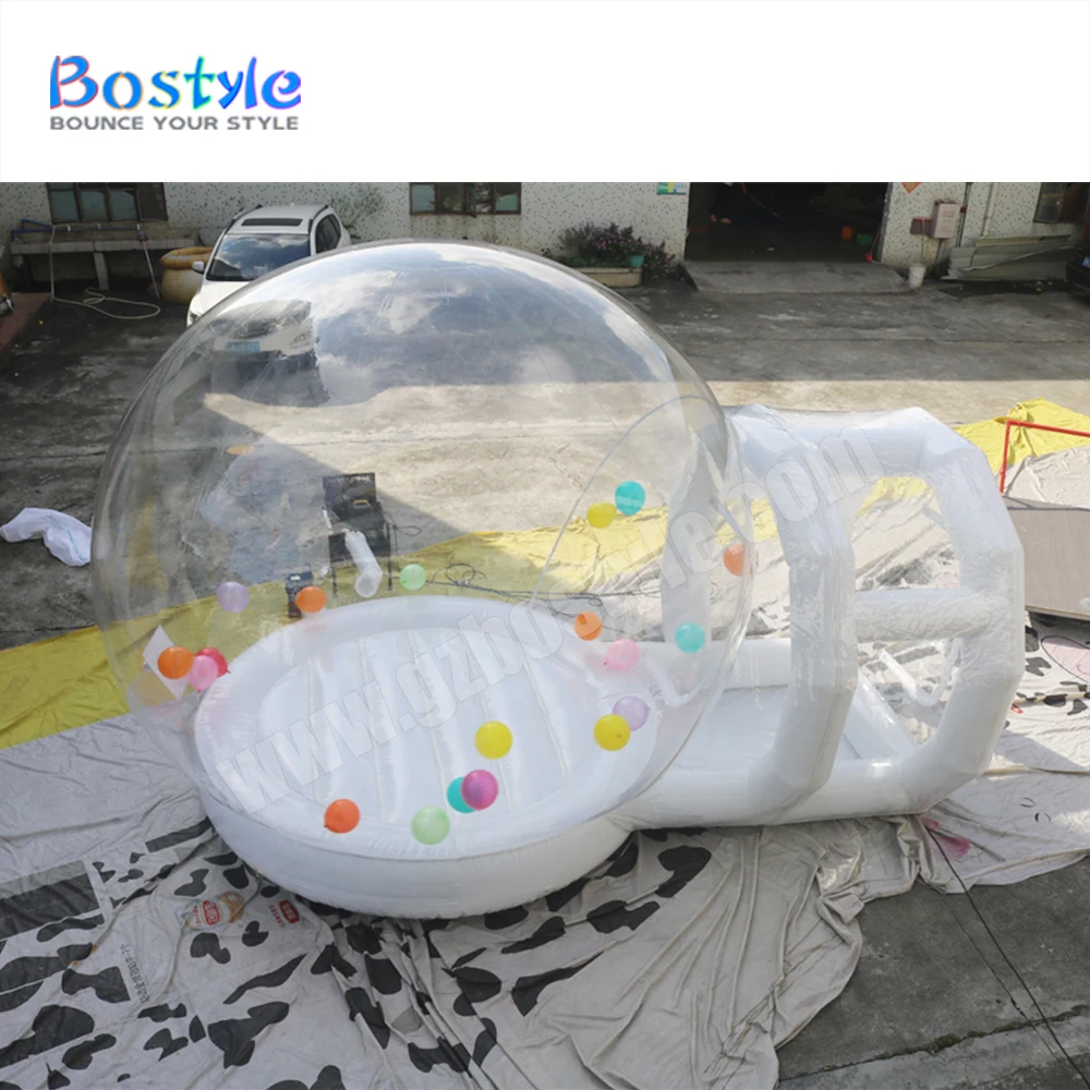 Commercial transparent inflatable tent white jump house white castle bounce house inflatable bubble house