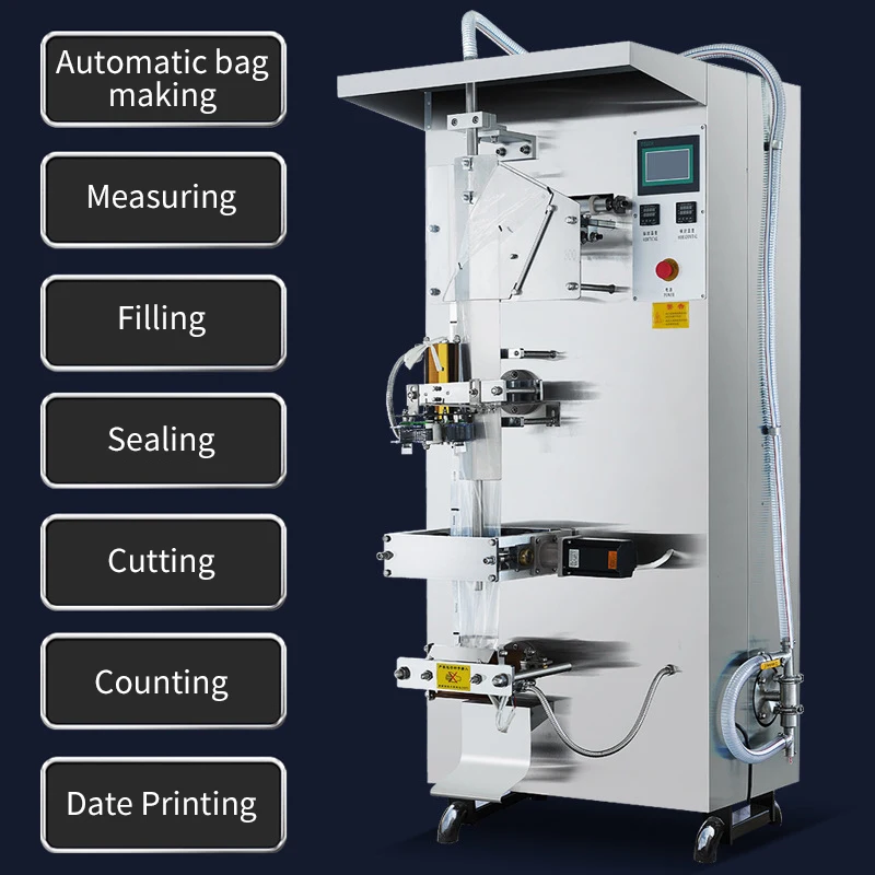 High Efficiency Vinegar Soy Sauceplastic Cutting Counting Stainless Steel Plastic Sachet Filling Packing Machine