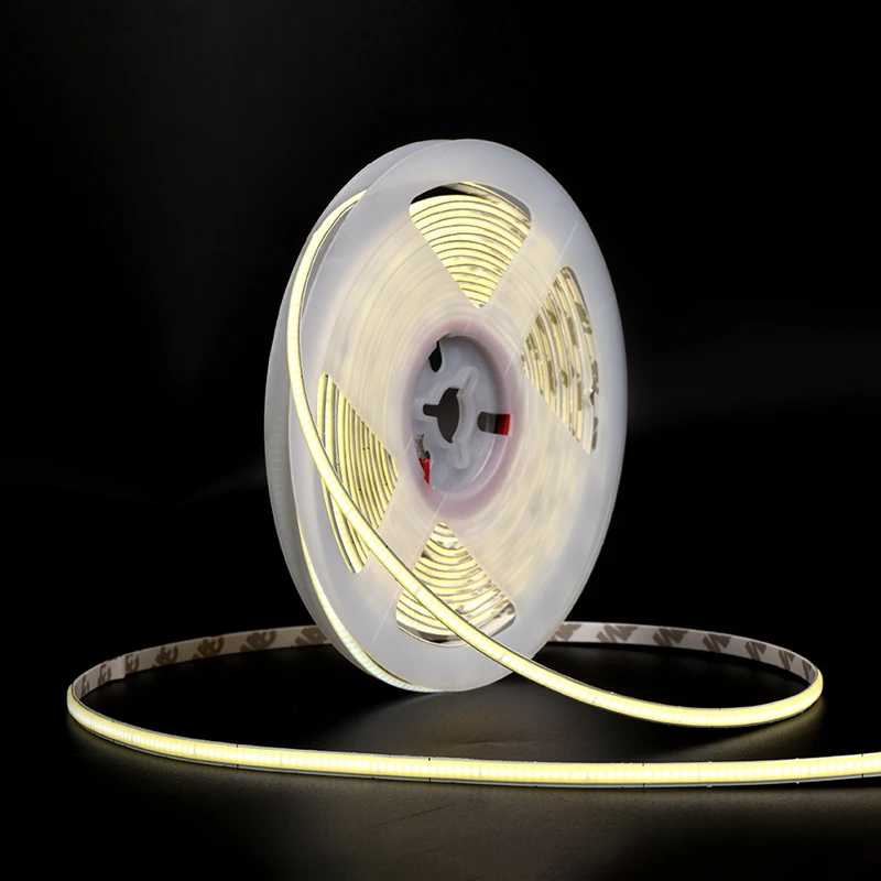 High CRI 90 DC24V Dotless Led Cob Strip 528Leds 220V LED Lights Strip12V COB Flexible Smart LED Lightings for Bedroom