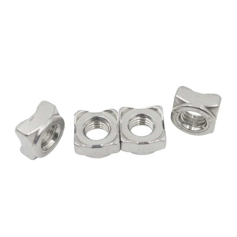 DIN 928 Steel Square Weld Nut Galvanized Zinc Plated Nickel with Hex Head Passivated Fastening Solution Certified