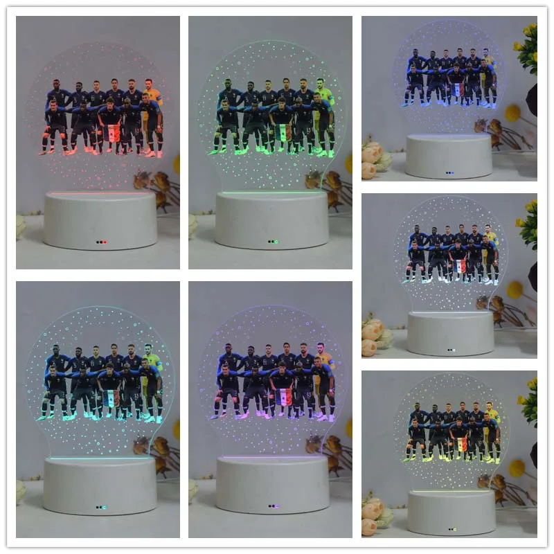European Football Team Night Lamp Table Bedroom Desk Decoration Lighting for Men Boy Friend Football fans Gifts Set  Items